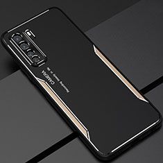 Coque Luxe Aluminum Metal Housse Etui T01 pour Huawei P40 Lite 5G Or