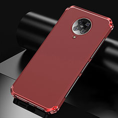 Coque Luxe Aluminum Metal Housse Etui T01 pour Xiaomi Poco F2 Pro Rouge