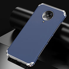 Coque Luxe Aluminum Metal Housse Etui T01 pour Xiaomi Redmi K30 Pro 5G Bleu