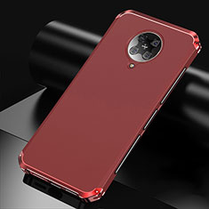 Coque Luxe Aluminum Metal Housse Etui T01 pour Xiaomi Redmi K30 Pro 5G Rouge