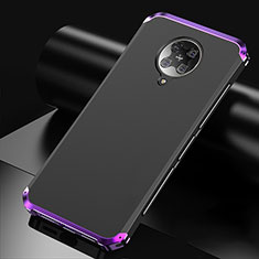 Coque Luxe Aluminum Metal Housse Etui T01 pour Xiaomi Redmi K30 Pro 5G Violet