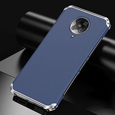 Coque Luxe Aluminum Metal Housse Etui T01 pour Xiaomi Redmi K30 Pro Zoom Bleu