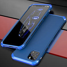 Coque Luxe Aluminum Metal Housse Etui T02 pour Apple iPhone 12 Pro Bleu