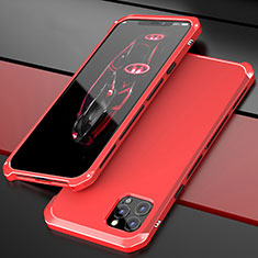 Coque Luxe Aluminum Metal Housse Etui T02 pour Apple iPhone 12 Pro Max Rouge