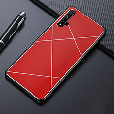 Coque Luxe Aluminum Metal Housse Etui T02 pour Huawei Honor 20 Rouge
