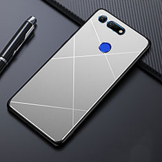 Coque Luxe Aluminum Metal Housse Etui T02 pour Huawei Honor View 20 Argent