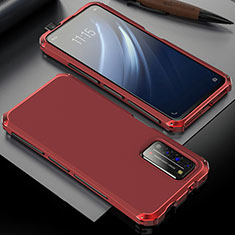 Coque Luxe Aluminum Metal Housse Etui T02 pour Huawei Honor X10 5G Rouge