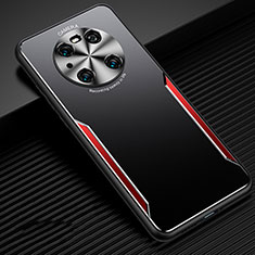 Coque Luxe Aluminum Metal Housse Etui T02 pour Huawei Mate 40 Pro Rouge