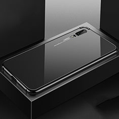 Coque Luxe Aluminum Metal Housse Etui T02 pour Huawei P20 Noir