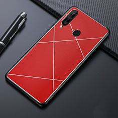 Coque Luxe Aluminum Metal Housse Etui T02 pour Huawei P30 Lite New Edition Rouge