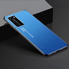 Coque Luxe Aluminum Metal Housse Etui T02 pour Huawei P40 Pro Bleu