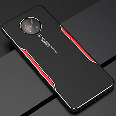 Coque Luxe Aluminum Metal Housse Etui T02 pour Xiaomi Redmi K30 Pro 5G Rouge