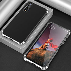 Coque Luxe Aluminum Metal Housse Etui T03 pour Huawei Honor 20 Argent