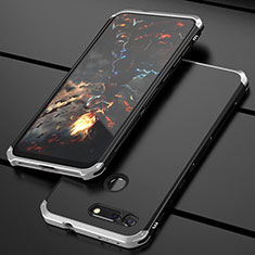 Coque Luxe Aluminum Metal Housse Etui T03 pour Huawei Honor View 20 Argent et Noir