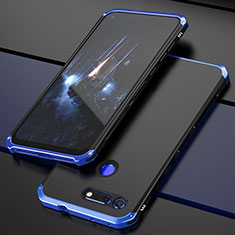 Coque Luxe Aluminum Metal Housse Etui T03 pour Huawei Honor View 20 Bleu et Noir