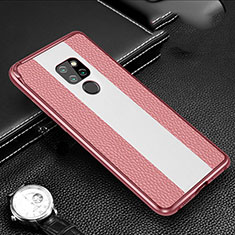 Coque Luxe Aluminum Metal Housse Etui T03 pour Huawei Mate 20 X 5G Or Rose