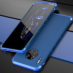 Coque Luxe Aluminum Metal Housse Etui T03 pour Huawei Mate 30 5G Bleu