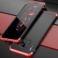 Coque Luxe Aluminum Metal Housse Etui T03 pour Huawei Mate 30 Pro Rouge et Noir