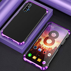 Coque Luxe Aluminum Metal Housse Etui T03 pour Huawei Nova 5T Violet
