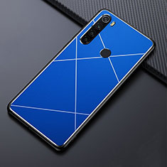 Coque Luxe Aluminum Metal Housse Etui T03 pour Xiaomi Redmi Note 8 Bleu
