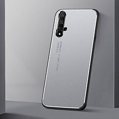 Coque Luxe Aluminum Metal Housse Etui T04 pour Huawei Nova 5T Argent