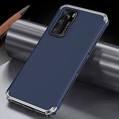 Coque Luxe Aluminum Metal Housse Etui T04 pour Huawei P40 Bleu