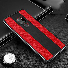 Coque Luxe Aluminum Metal Housse Etui T05 pour Huawei Mate 20 Rouge et Noir