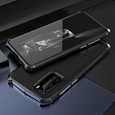 Coque Luxe Aluminum Metal Housse Etui T05 pour Huawei P40 Pro Noir
