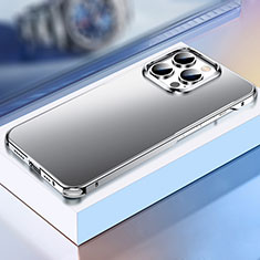 Coque Luxe Aluminum Metal Housse Etui TB1 pour Apple iPhone 13 Pro Argent