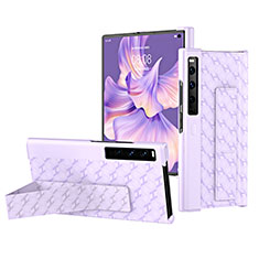 Coque Luxe Cuir et Plastique Housse Etui Mat B01H pour Huawei Mate Xs 2 Violet