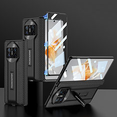 Coque Luxe Cuir et Plastique Housse Etui Mat B09H pour Huawei Mate X3 Noir