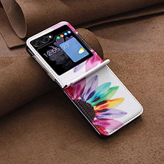 Coque Luxe Cuir et Plastique Housse Etui Mat BF2 pour Samsung Galaxy Z Flip5 5G Mixte