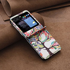 Coque Luxe Cuir et Plastique Housse Etui Mat BF2 pour Samsung Galaxy Z Flip5 5G Rose