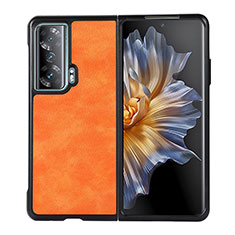 Coque Luxe Cuir et Plastique Housse Etui Mat BH1 pour Huawei Honor Magic Vs Ultimate 5G Orange