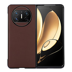 Coque Luxe Cuir et Plastique Housse Etui Mat BH1 pour Huawei Mate X5 Marron