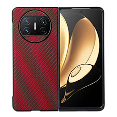 Coque Luxe Cuir et Plastique Housse Etui Mat BH2 pour Huawei Mate X3 Rouge