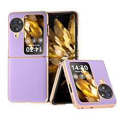 Coque Luxe Cuir et Plastique Housse Etui Mat BH25 pour Oppo Find N3 Flip 5G Violet