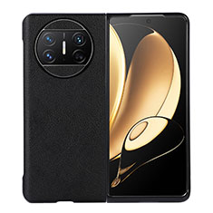 Coque Luxe Cuir et Plastique Housse Etui Mat BH3 pour Huawei Mate X3 Noir