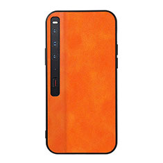 Coque Luxe Cuir et Plastique Housse Etui Mat BH3 pour Huawei Mate Xs 2 Orange