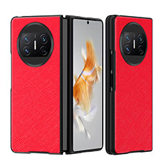 Coque Luxe Cuir et Plastique Housse Etui Mat BH4 pour Huawei Mate X3 Rouge