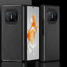 Coque Luxe Cuir et Plastique Housse Etui Mat BH5 pour Huawei Mate X3 Noir