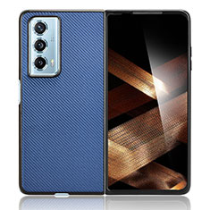 Coque Luxe Cuir et Plastique Housse Etui Mat BH6 pour Huawei Honor Magic Vs2 5G Bleu