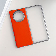 Coque Luxe Cuir et Plastique Housse Etui Mat BH7 pour Huawei Mate X3 Orange