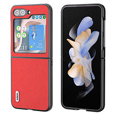 Coque Luxe Cuir et Plastique Housse Etui Mat BH9 pour Samsung Galaxy Z Flip5 5G Rouge