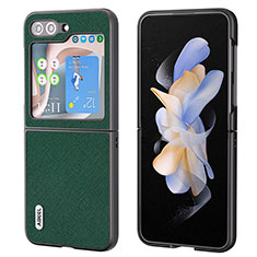 Coque Luxe Cuir et Plastique Housse Etui Mat BH9 pour Samsung Galaxy Z Flip5 5G Vert