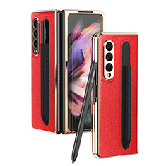 Coque Luxe Cuir et Plastique Housse Etui Mat C05 pour Samsung Galaxy Z Fold4 5G Rouge