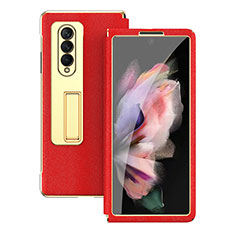 Coque Luxe Cuir et Plastique Housse Etui Mat C08 pour Samsung Galaxy Z Fold4 5G Rouge