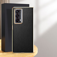 Coque Luxe Cuir et Plastique Housse Etui Mat GS1 pour Huawei Honor Magic Vs2 5G Noir