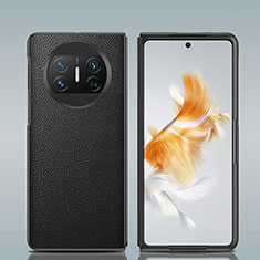 Coque Luxe Cuir et Plastique Housse Etui Mat GS2 pour Huawei Mate X5 Noir