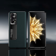 Coque Luxe Cuir et Plastique Housse Etui Mat GS5 pour Huawei Honor Magic V2 5G Vert